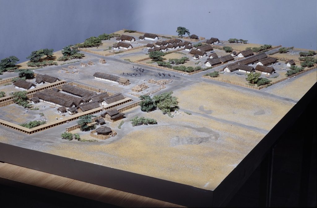 Modell des keltischen Oppidum Manching, das sich insgesamt über 4 Quadratkilometer erstreckte. Die größte Stadt in "Deutschland" in den letzten Jahrhunderten vor Christus.